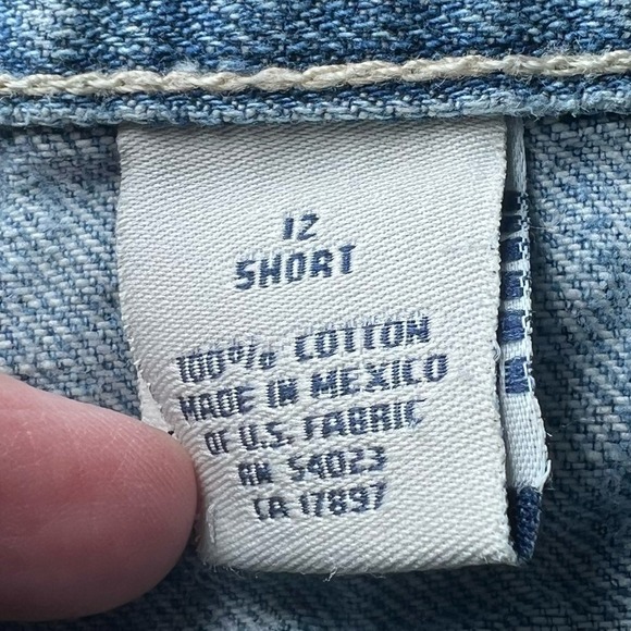 Vintage Old Navy Womens Size 12 Short Boy-Cut Jeans Low Waist Distressed Y2K - Picture 6 of 16